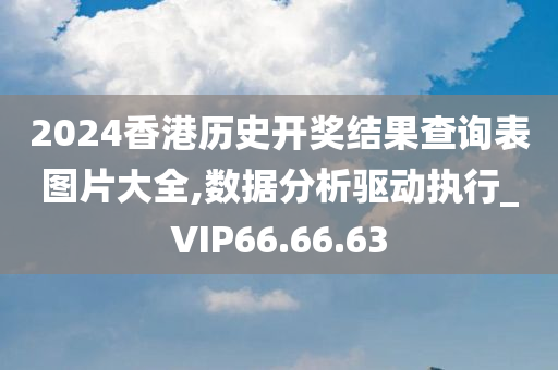 2024香港历史开奖结果查询表图片大全,数据分析驱动执行_VIP66.66.63