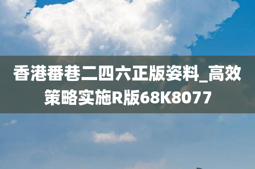 香港番巷二四六正版姿料_高效策略实施R版68K8077