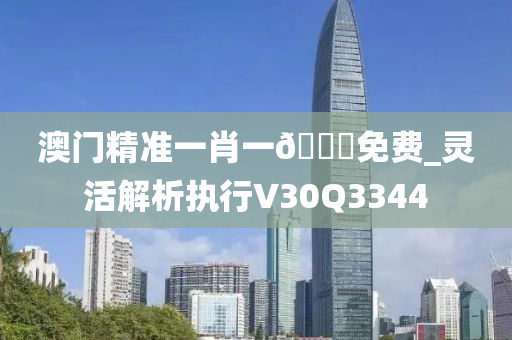 澳门精准一肖一🐎免费_灵活解析执行V30Q3344