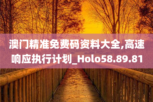 澳门精准免费码资料大全,高速响应执行计划_Holo58.89.81