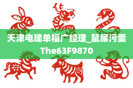 天津电建单福广经理_鼠屎污羹The63F9870