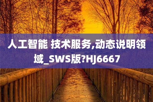 人工智能 技术服务,动态说明领域_SWS版?HJ6667