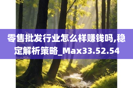 零售批发行业怎么样赚钱吗,稳定解析策略_Max33.52.54