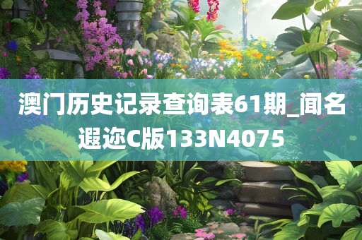 澳门历史记录查询表61期_闻名遐迩C版133N4075