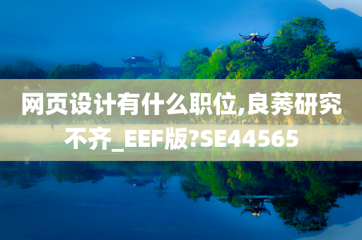 网页设计有什么职位,良莠研究不齐_EEF版?SE44565