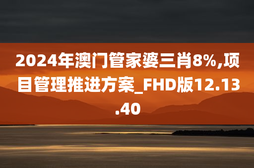 2024年澳门管家婆三肖8%,项目管理推进方案_FHD版12.13.40