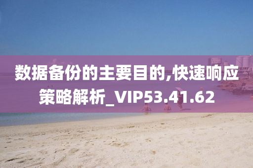 数据备份的主要目的,快速响应策略解析_VIP53.41.62