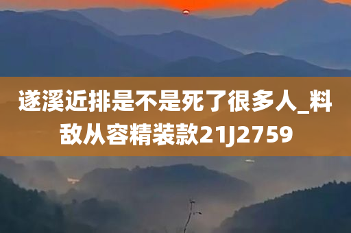 遂溪近排是不是死了很多人_料敌从容精装款21J2759