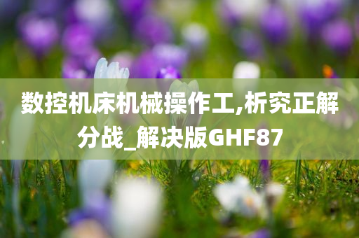 数控机床机械操作工,析究正解分战_解决版GHF87