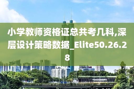 小学教师资格证总共考几科,深层设计策略数据_Elite50.26.28