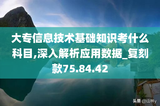 大专信息技术基础知识考什么科目,深入解析应用数据_复刻款75.84.42