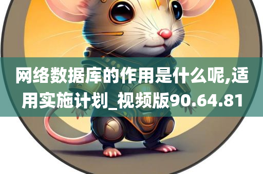 网络数据库的作用是什么呢,适用实施计划_视频版90.64.81