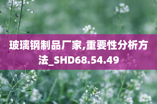 玻璃钢制品厂家,重要性分析方法_SHD68.54.49