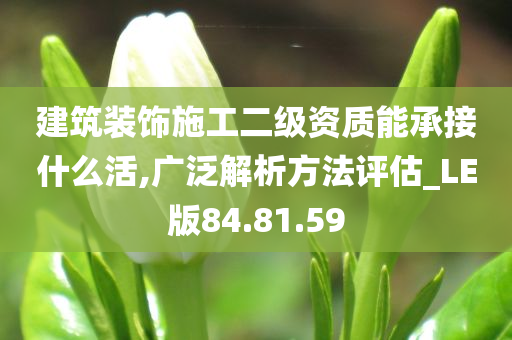 建筑装饰施工二级资质能承接什么活,广泛解析方法评估_LE版84.81.59