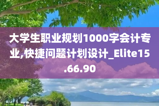 大学生职业规划1000字会计专业,快捷问题计划设计_Elite15.66.90