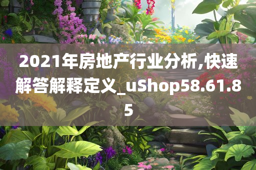 2021年房地产行业分析,快速解答解释定义_uShop58.61.85