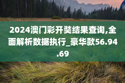 2024澳门彩开奘结果查询,全面解析数据执行_豪华款56.94.69