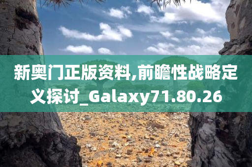 新奥门正版资料,前瞻性战略定义探讨_Galaxy71.80.26