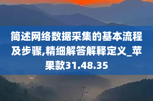 简述网络数据采集的基本流程及步骤,精细解答解释定义_苹果款31.48.35