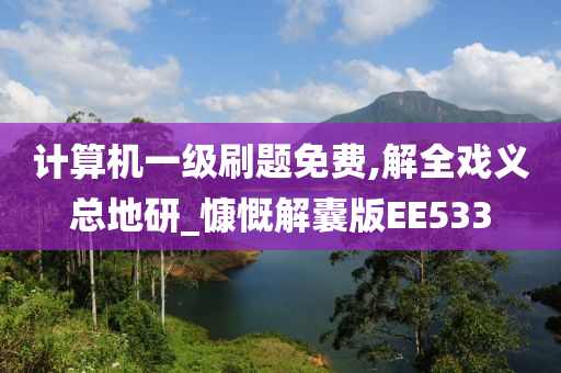 计算机一级刷题免费,解全戏义总地研_慷慨解囊版EE533