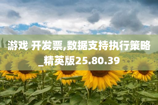 游戏 开发票,数据支持执行策略_精英版25.80.39