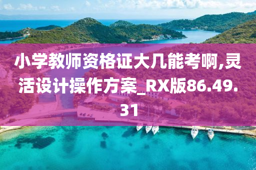 小学教师资格证大几能考啊,灵活设计操作方案_RX版86.49.31