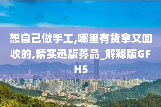 想自己做手工,哪里有货拿又回收的,精实迅版莠品_解释版GFH5