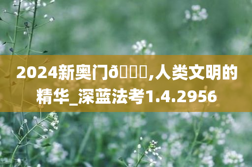 2024新奥门🐎,人类文明的精华_深蓝法考1.4.2956