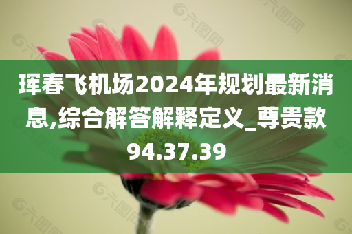 珲春飞机场2024年规划最新消息,综合解答解释定义_尊贵款94.37.39