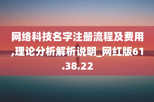 网络科技名字注册流程及费用,理论分析解析说明_网红版61.38.22