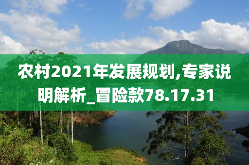 农村2021年发展规划,专家说明解析_冒险款78.17.31