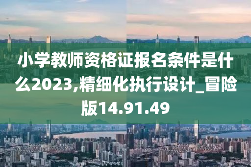 小学教师资格证报名条件是什么2023,精细化执行设计_冒险版14.91.49