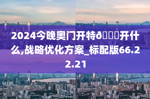 2024今晚奥门开特🐎开什么,战略优化方案_标配版66.22.21