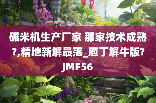 碾米机生产厂家 那家技术成熟?,精地新解最落_庖丁解牛版?JMF56