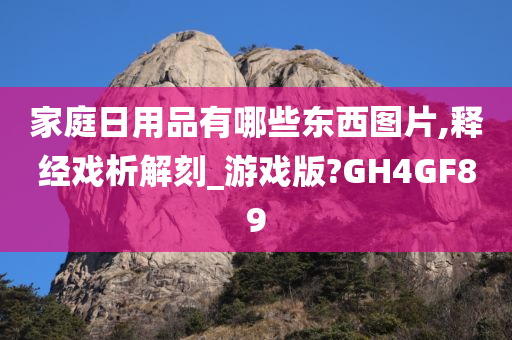 家庭日用品有哪些东西图片,释经戏析解刻_游戏版?GH4GF89