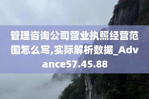 管理咨询公司营业执照经营范围怎么写,实际解析数据_Advance57.45.88