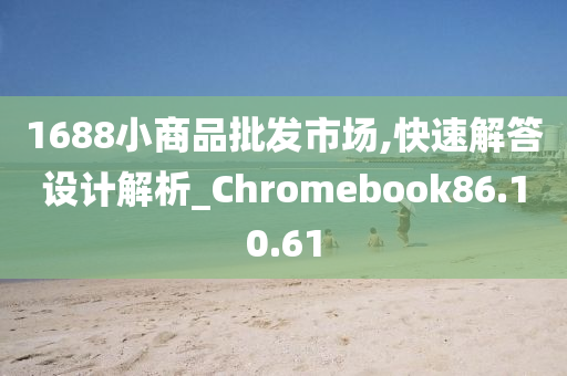 1688小商品批发市场,快速解答设计解析_Chromebook86.10.61