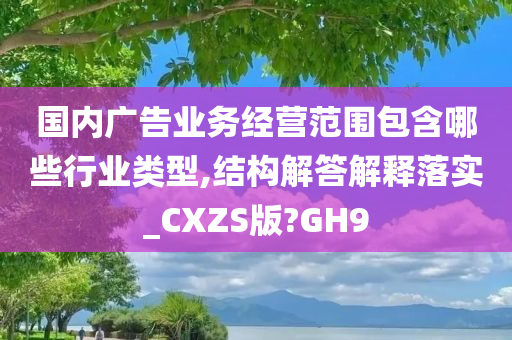 国内广告业务经营范围包含哪些行业类型,结构解答解释落实_CXZS版?GH9