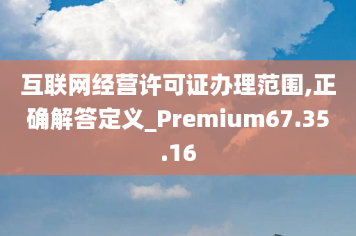 互联网经营许可证办理范围,正确解答定义_Premium67.35.16