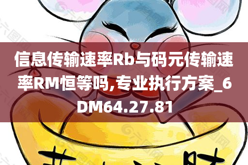 信息传输速率Rb与码元传输速率RM恒等吗,专业执行方案_6DM64.27.81