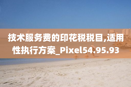 技术服务费的印花税税目,适用性执行方案_Pixel54.95.93