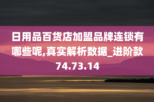 日用品百货店加盟品牌连锁有哪些呢,真实解析数据_进阶款74.73.14