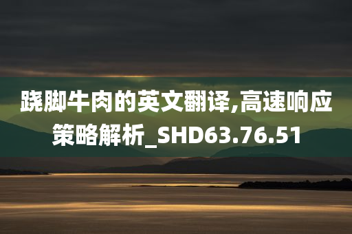 跷脚牛肉的英文翻译,高速响应策略解析_SHD63.76.51