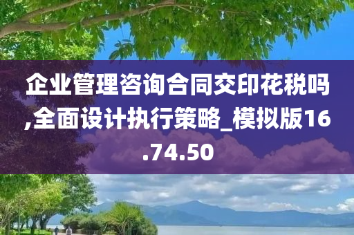 企业管理咨询合同交印花税吗,全面设计执行策略_模拟版16.74.50