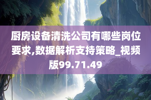 厨房设备清洗公司有哪些岗位要求,数据解析支持策略_视频版99.71.49