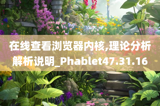 在线查看浏览器内核,理论分析解析说明_Phablet47.31.16