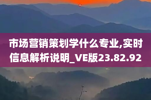 市场营销策划学什么专业,实时信息解析说明_VE版23.82.92