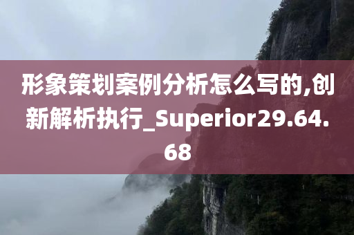 形象策划案例分析怎么写的,创新解析执行_Superior29.64.68