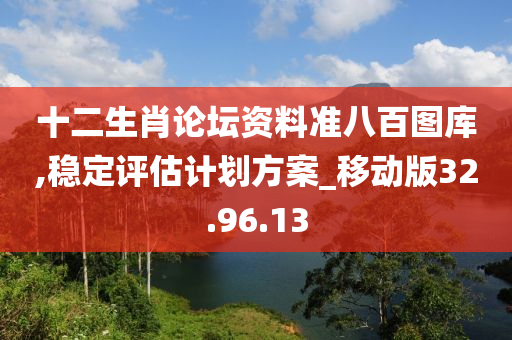 十二生肖论坛资料准八百图库,稳定评估计划方案_移动版32.96.13