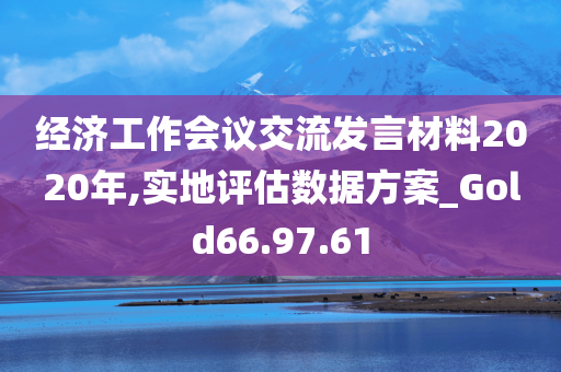 经济工作会议交流发言材料2020年,实地评估数据方案_Gold66.97.61